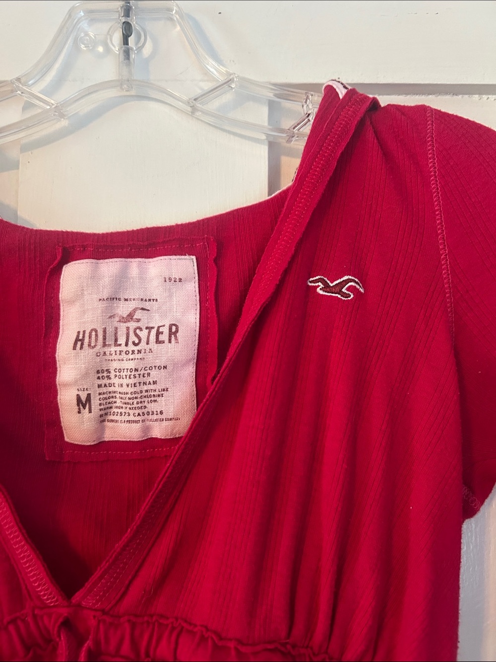 HOLLISTER Y2K Hooded Babydoll Cinch Top Pink Medium Mall Girl - Picture 5 of 5